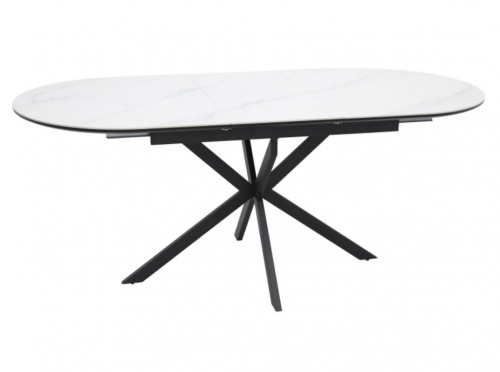 Стол SIGNAL Gaston CERAMIC 140(180)*80 БЕЛЫЙ/ЧЕРНЫЙ