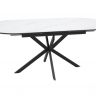 Стол SIGNAL Gaston CERAMIC 140(180)*80 БЕЛЫЙ/ЧЕРНЫЙ