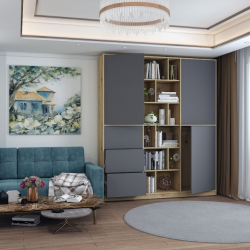 Шкаф для одежды DRS- Морган ДСП 180х38.5х210 с ящиками