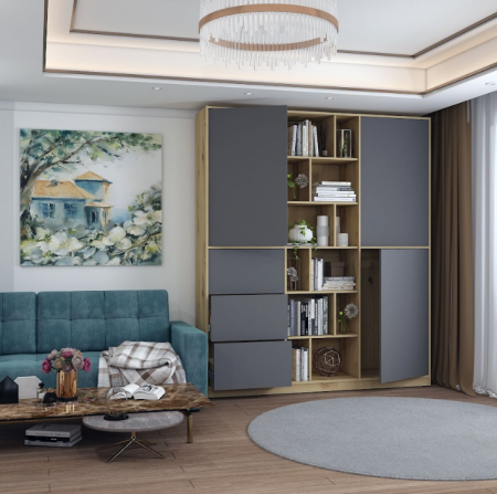 Шкаф для одежды DRS- Морган ДСП 180х38.5х210 с ящиками