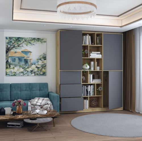 Шкаф для одежды DRS- Морган ДСП 180х38.5х210 с ящиками