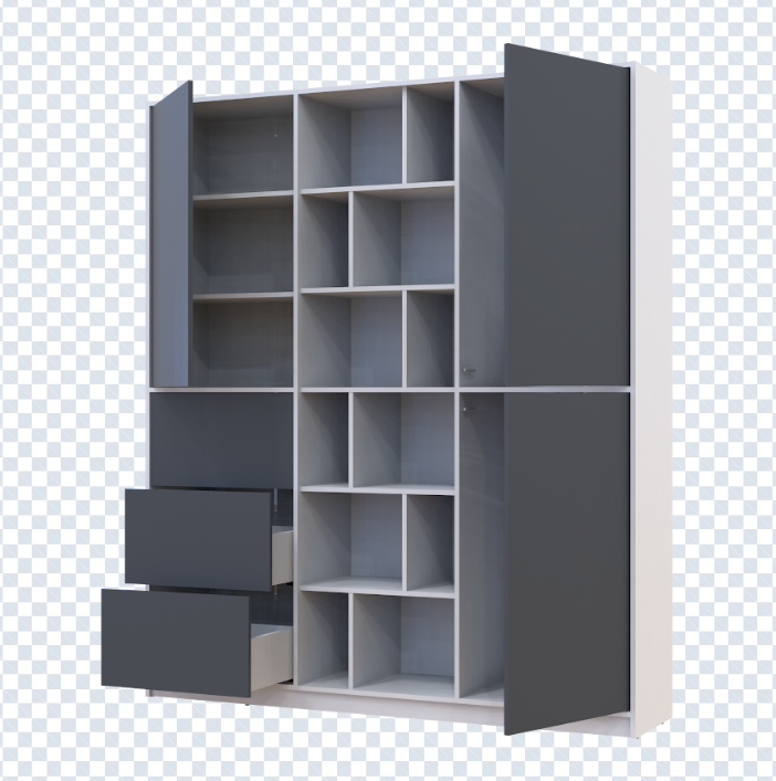 Шкаф для одежды DRS- Морган ДСП 180х38.5х210 с ящиками