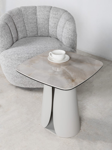 Стол кофейный VTR- Лунарио айвори оникс/айвори 