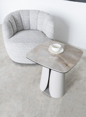 Стол кофейный VTR- Лунарио айвори оникс/айвори 