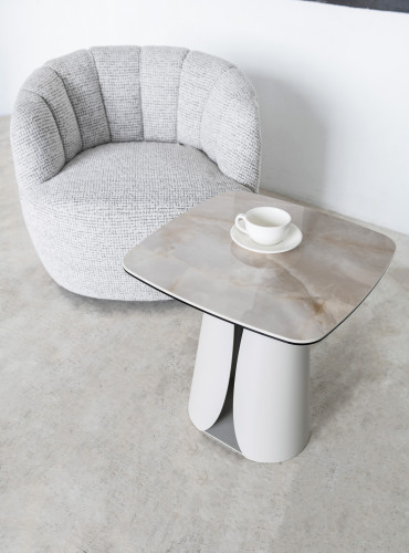 Стол кофейный VTR- Лунарио айвори оникс/айвори 