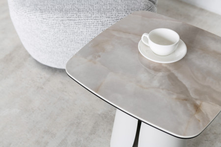 Стол кофейный VTR- Лунарио айвори оникс/айвори 