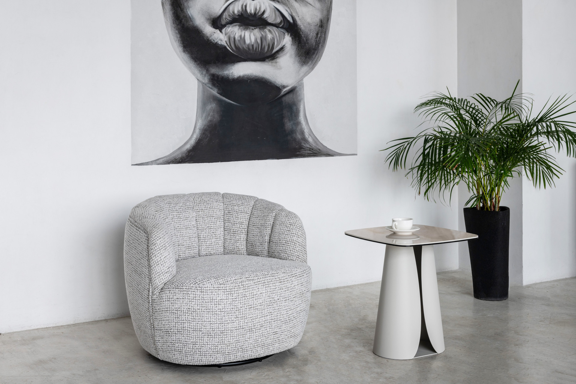 Стол кофейный VTR- Лунарио айвори оникс/айвори 