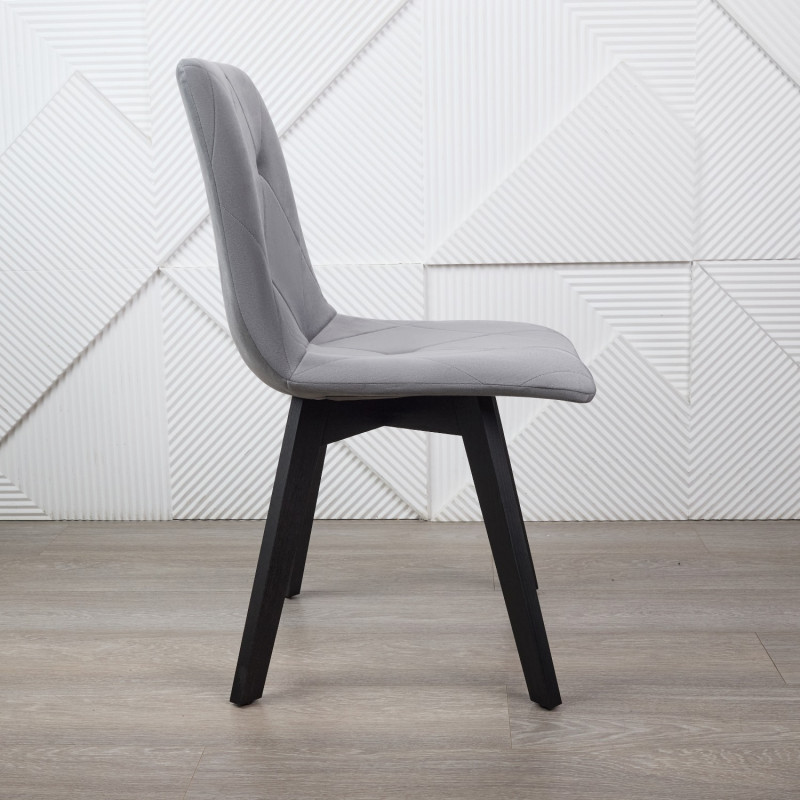 Комплект обеденный Ont- Рикардо 120 черный + 4 стула Даниэль серые