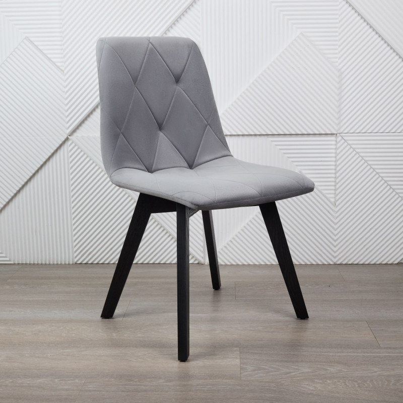 Комплект обеденный Ont- Рикардо 120 черный + 4 стула Даниэль серые