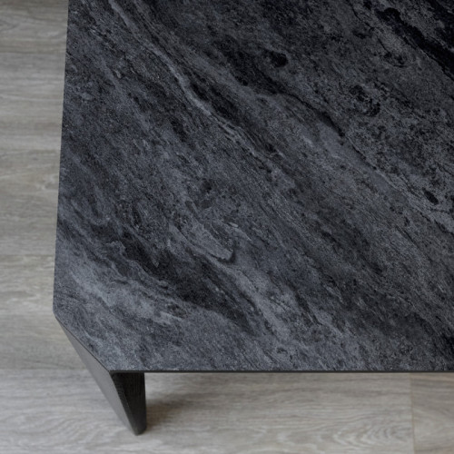 Комплект обеденный Ont- Рикардо 120 черный + 4 стула Даниэль серые