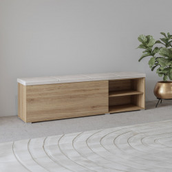 Банкетка с ящиком для хранения Helvetia VERTINA 24DBNH89 (дикий дуб/ дуб-песочно-бежевый)