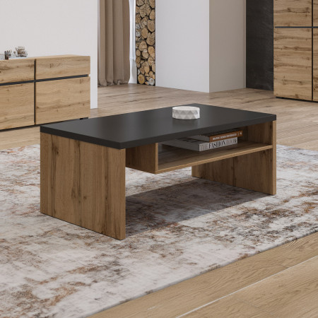 Стол кофейный Helvetia CROSS 24N6MY99 (дуб вотан-черный)