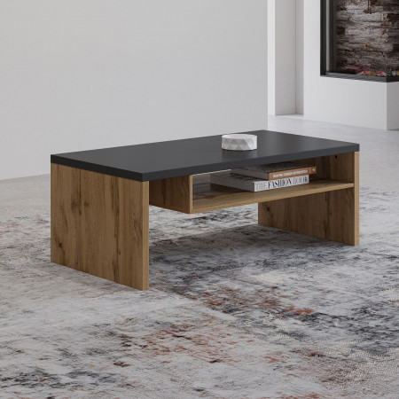 Стол кофейный Helvetia CROSS 24N6MY99 (дуб вотан-черный)