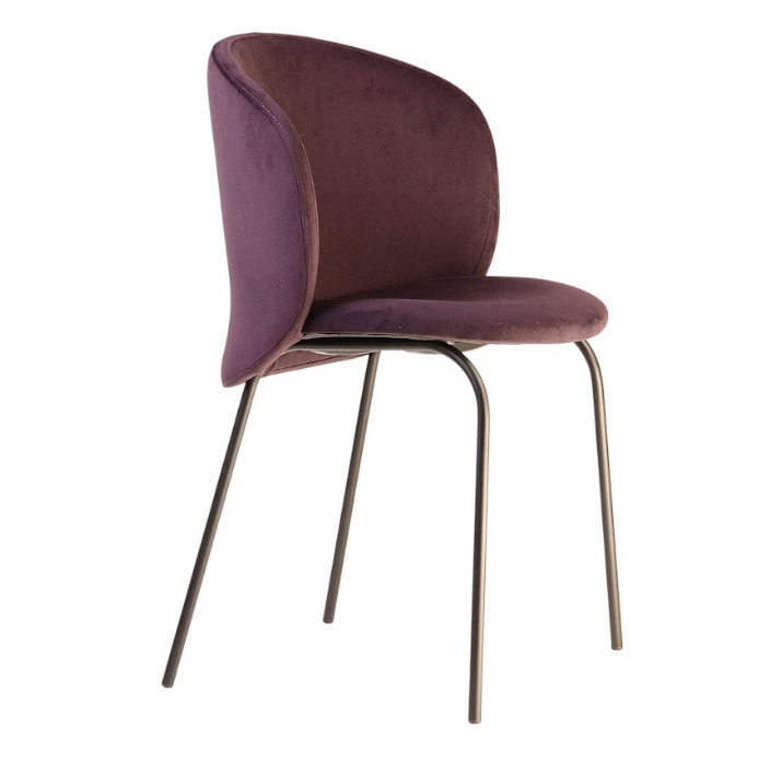 Стул обеденный LVK- Lilo черный/ ткань (Venus Velvet 2925)  