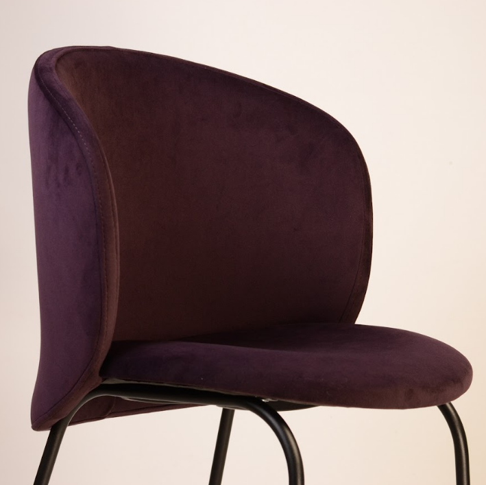 Стул обеденный LVK- Lilo черный/ ткань (Venus Velvet 2925)  