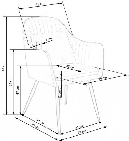 Стул Halmar K-464 серый