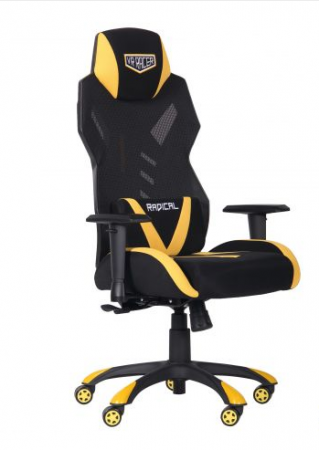 Кресло компьютерное MFF- VR Racer Radical Wrex черный/желтый
