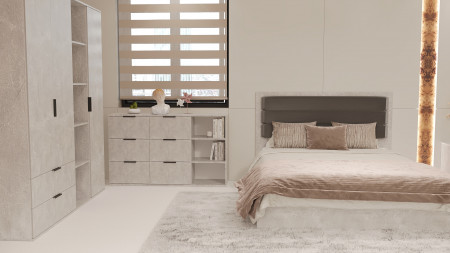 Комод с полками на 6 шухляд ViA- Сити СК-5