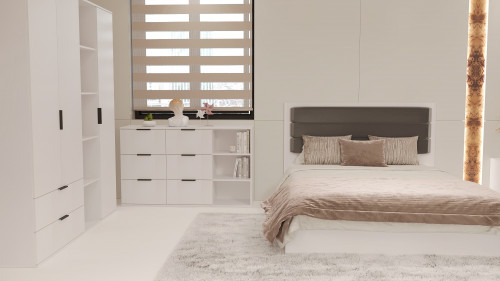 Комод с полками на 6 шухляд ViA- Сити СК-5