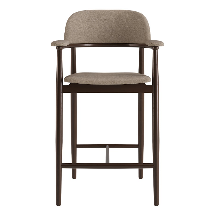 Стул полу барный LVK- Terra темный орех ткань (Node 8) 