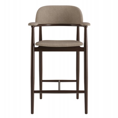 Стул полу барный LVK- Terra темный орех ткань (Node 8) 