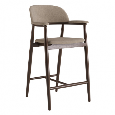 Стул полу барный LVK- Terra темный орех ткань (Node 8) 