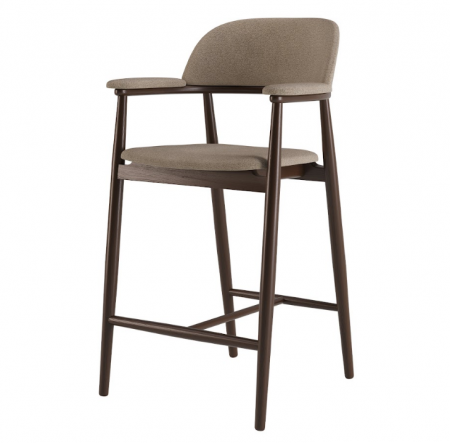 Стул полу барный LVK- Terra темный орех ткань (Node 8) 