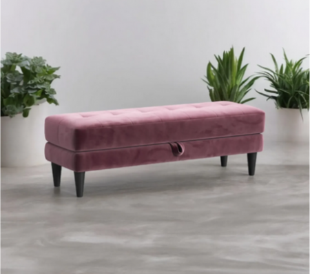 Банкетка с нишей Mil- Olim 100х44х45 см (фиолетовый)