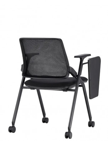 Крісло із відкидним столиком для аудиторій LUX- H-08 BLACK