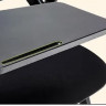 Крісло із відкидним столиком для аудиторій LUX- H-08 BLACK
