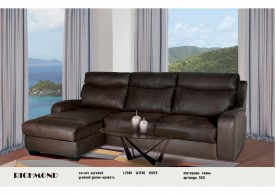 Угловой диван левый  L BLN- Ричмонд (ткань, коричневый)