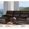 Угловой диван левый  L BLN- Ричмонд (ткань, коричневый)