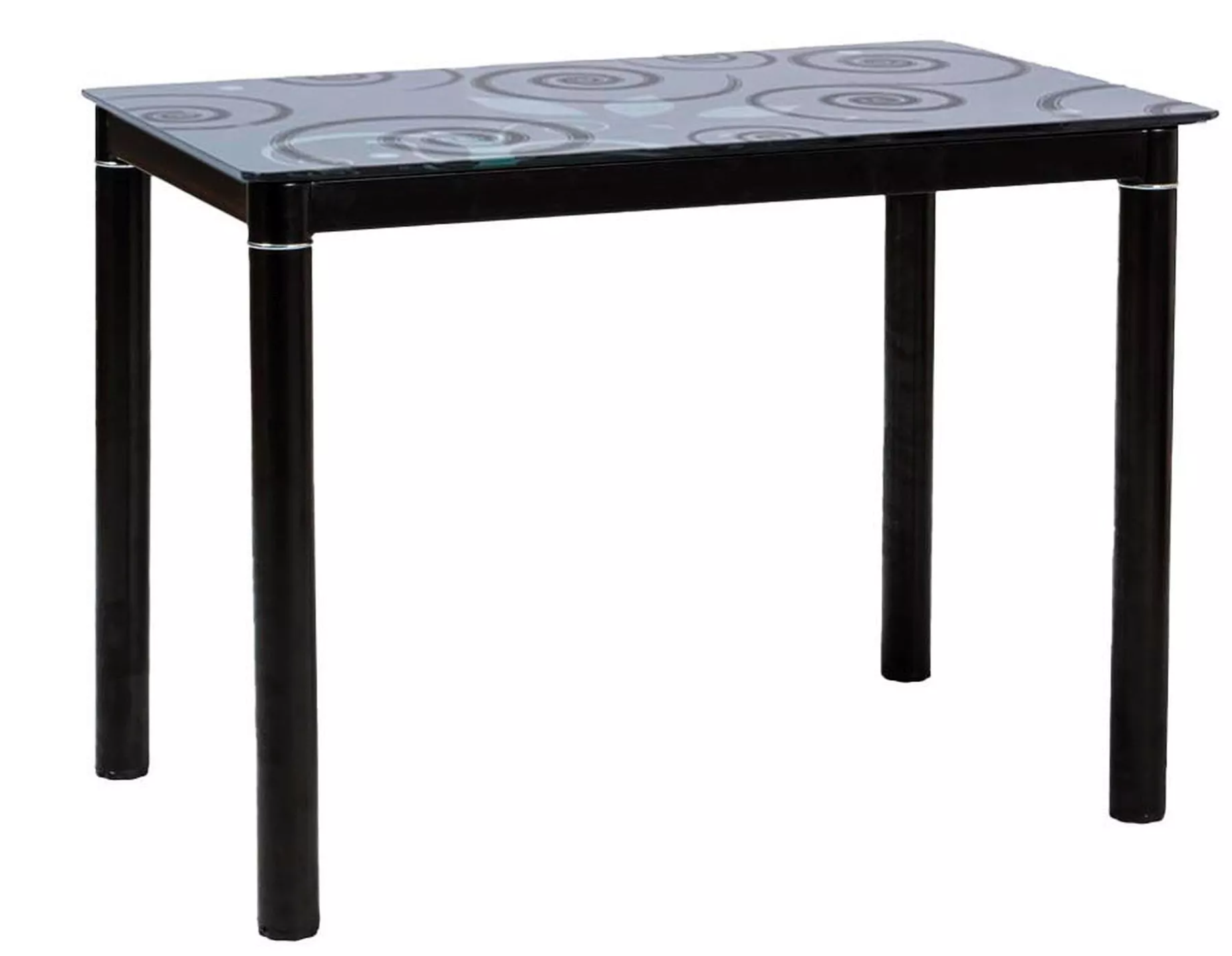Стол стеклянный SIGNAL Damar в черном цвете 