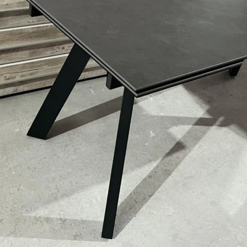Стол обеденный модерн super premium ceramic  Evro- DENVER Matt Ceramic VIC DARK GREY T7545C-1624