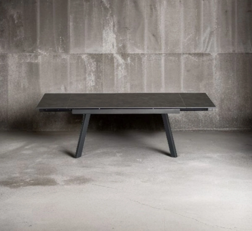 Стол обеденный модерн super premium ceramic  Evro- DENVER Matt Ceramic VIC DARK GREY T7545C-1624