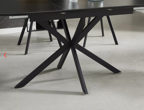 Стол SIGNAL Gaston CERAMIC 140(180)*80 СЕРЫЙ/ЧЕРНЫЙ