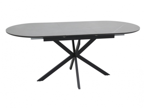 Стол SIGNAL Gaston CERAMIC 140(180)*80 СЕРЫЙ/ЧЕРНЫЙ