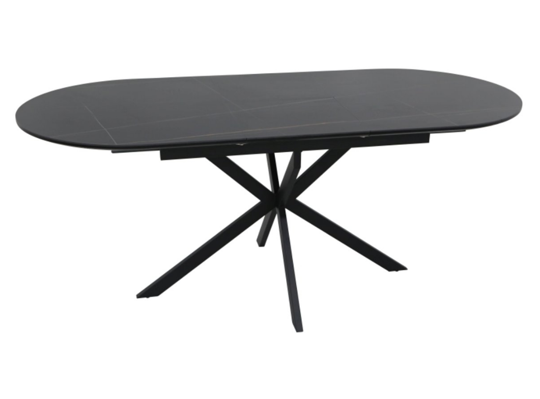 Стол SIGNAL Gaston CERAMIC 140(180)*80 СЕРЫЙ/ЧЕРНЫЙ