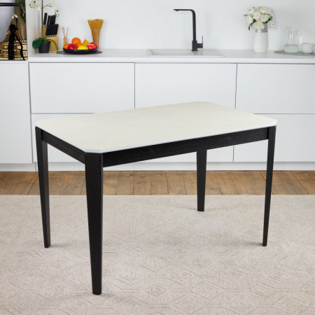 Комплект обеденный Ont- Рикардо 120 жемчужина + 4 стула Chris серые