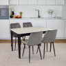 Комплект обеденный Ont- Рикардо 120 жемчужина + 4 стула Chris серые