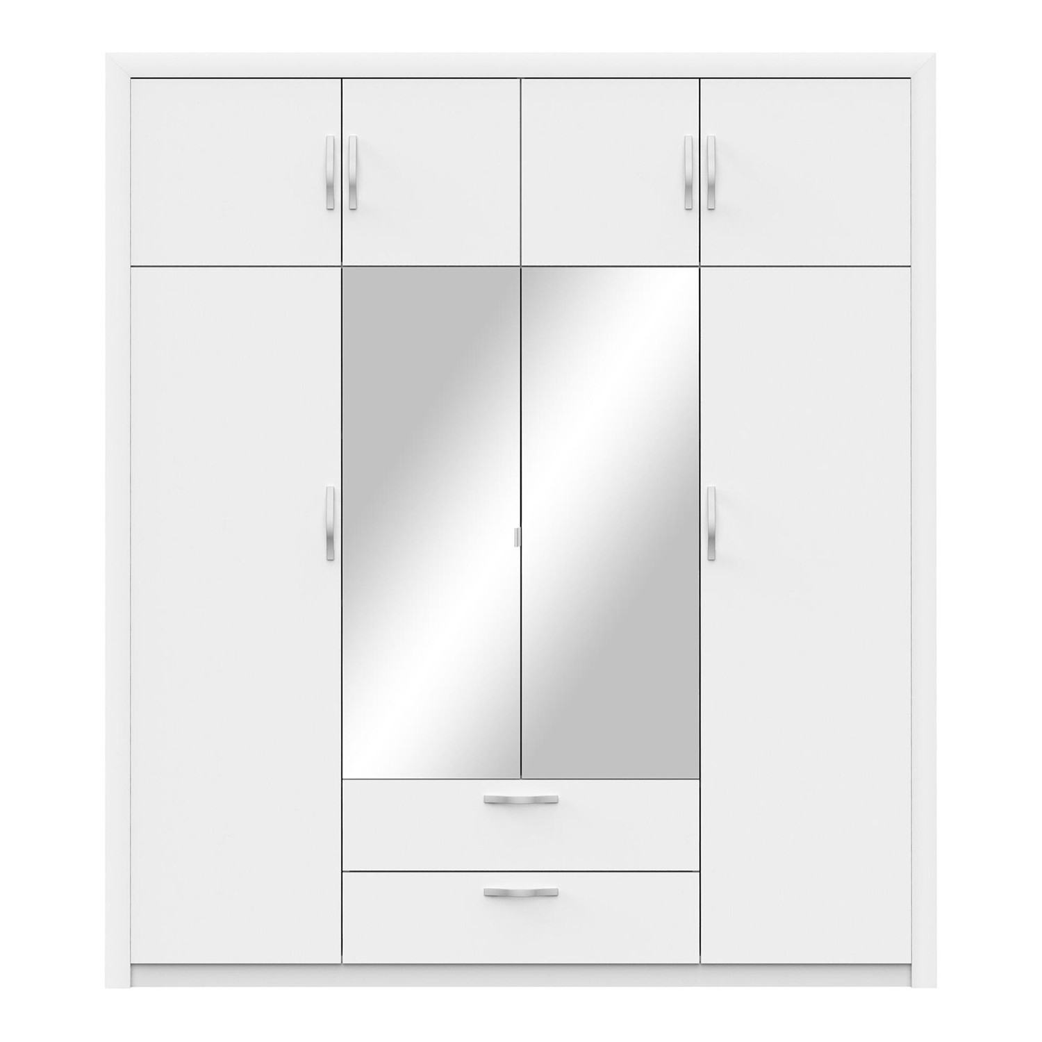 IDEA Шкаф общий 4-дверный PLUTON жемчужно-белый
