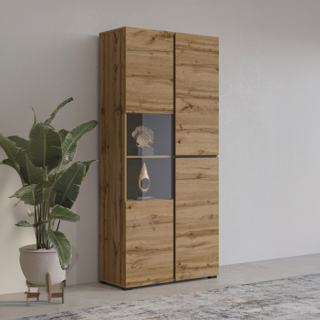 Комплект в гостиную Helvetia CROSS (дуб вотан-черный)