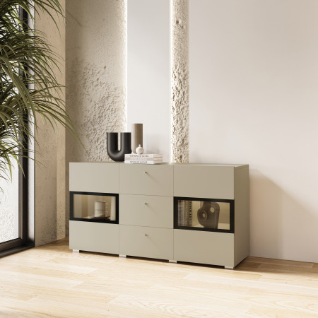 Комод на 2 двери и 3 ящика Helvetia BAROS 2412BM26 (светло-бежевый)