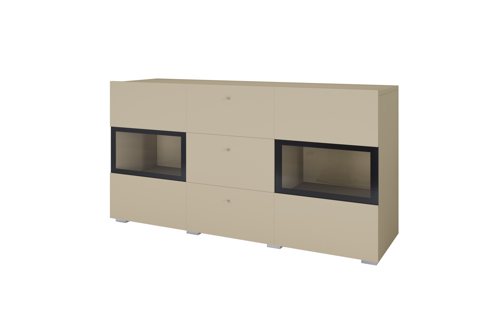 Комод на 2 двери и 3 ящика Helvetia BAROS 2412BM26 (светло-бежевый)