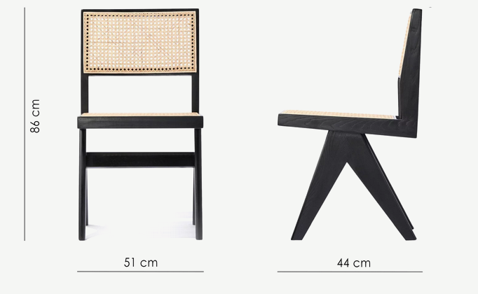 Стул обеденный CRV- Luxe Black wood, черное дерево