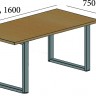 Стол MTD- Лофт Спот (труба 60х60 мм, 80х40 мм)