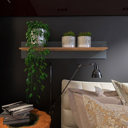 Комплект в гостиную EVR- Нордик-1 дуб крафт золотой + фасад графит