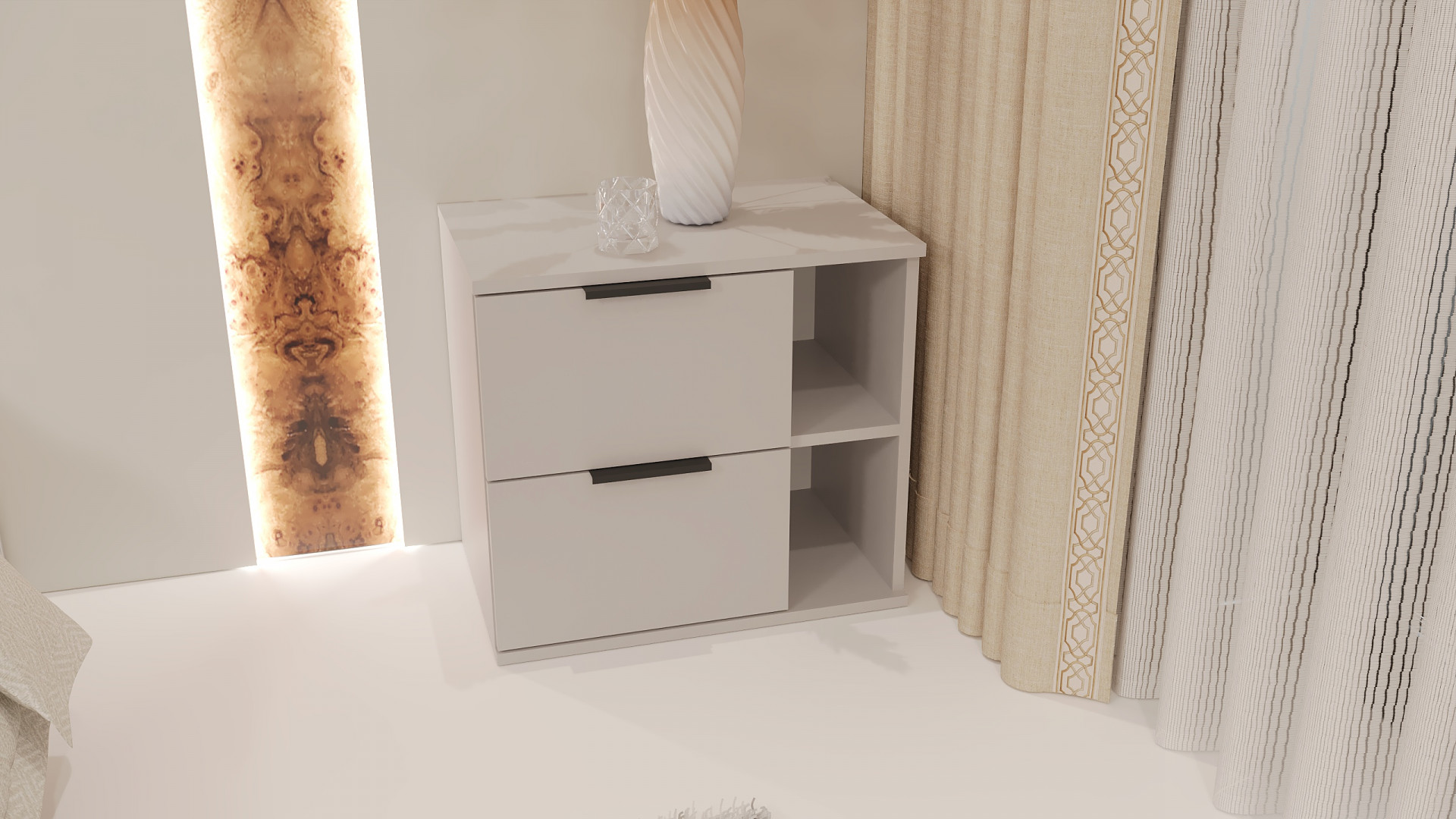 Тумба прикроватная левая/правая ViA- Сити СТ-3