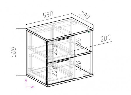 Тумба прикроватная левая/правая ViA- Сити СТ-3