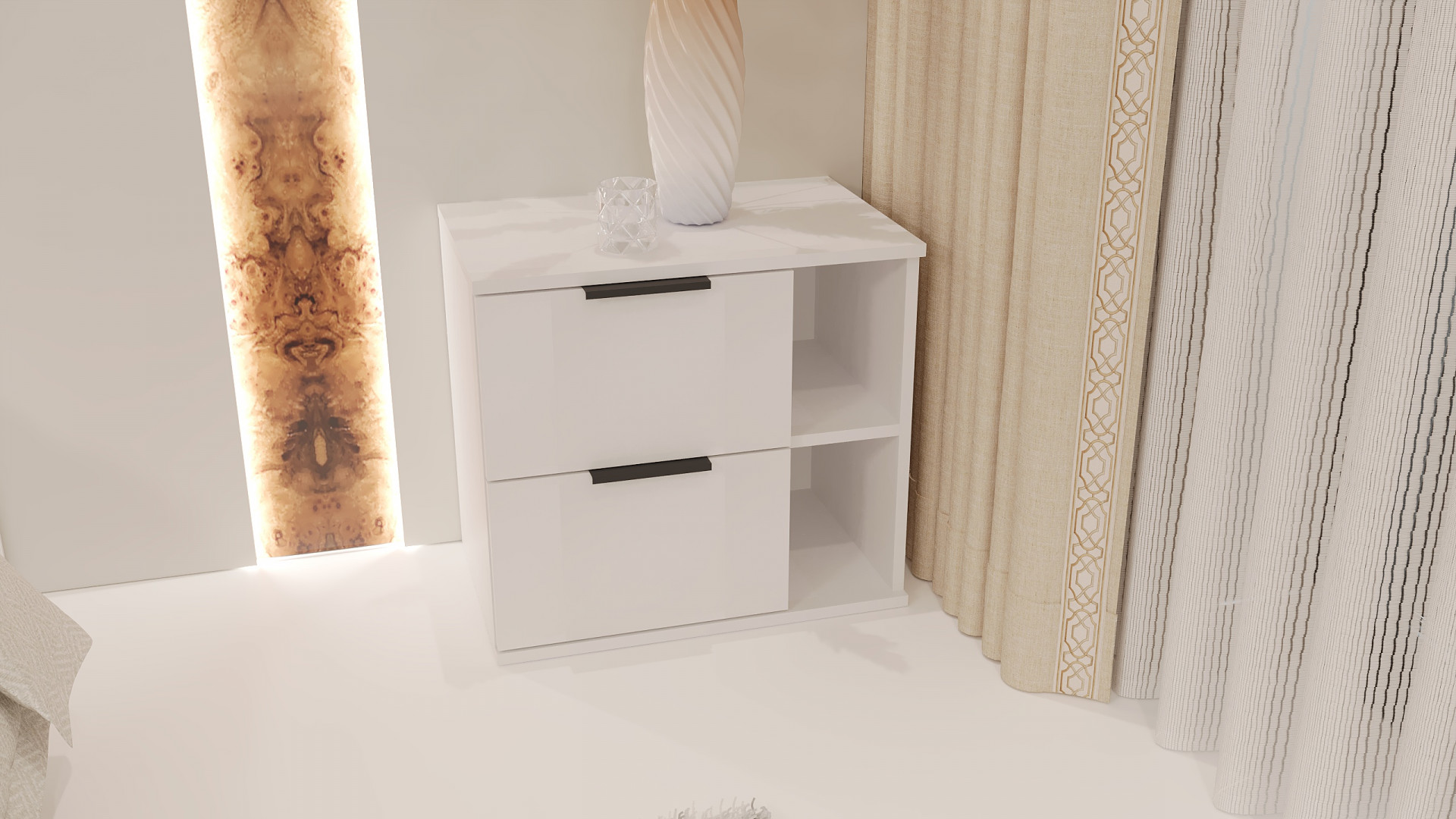 Тумба прикроватная левая/правая ViA- Сити СТ-3